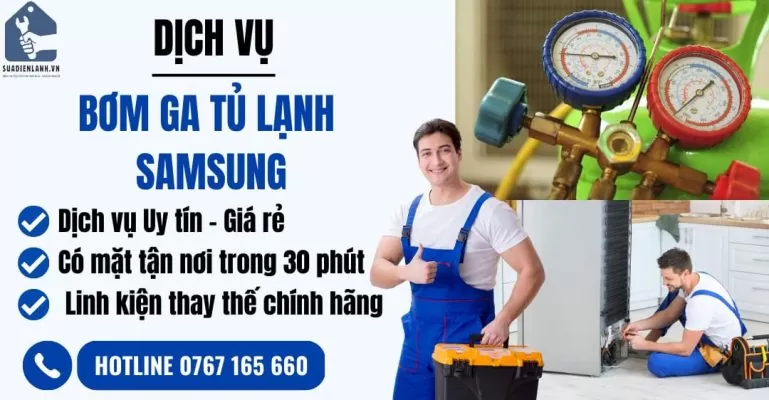 bơm ga tủ lạnh samsung suadienlanh.vn