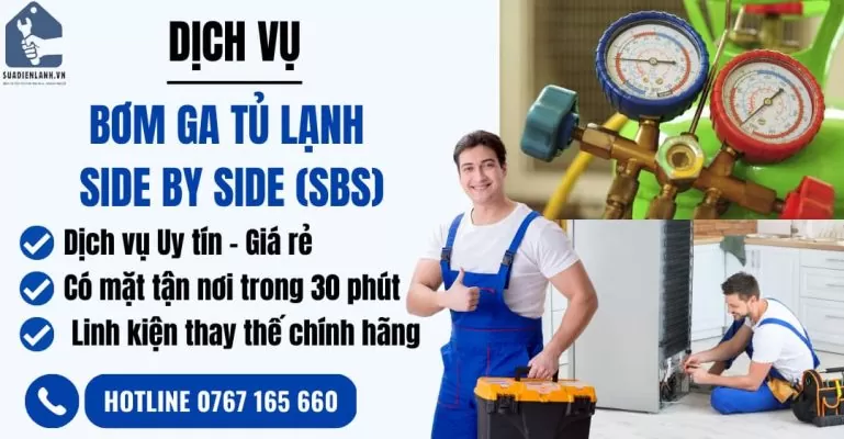 bơm ga tủ lạnh side by side (sbs) suadienlanh.vn