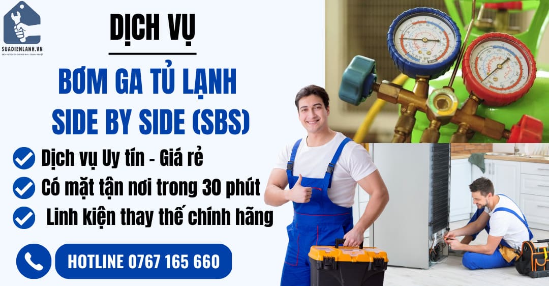 bơm ga tủ lạnh side by side (sbs) suadienlanh.vn