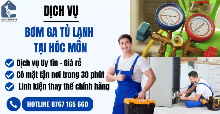 bơm ga tủ lạnh tại hóc môn suadienlanh.vn