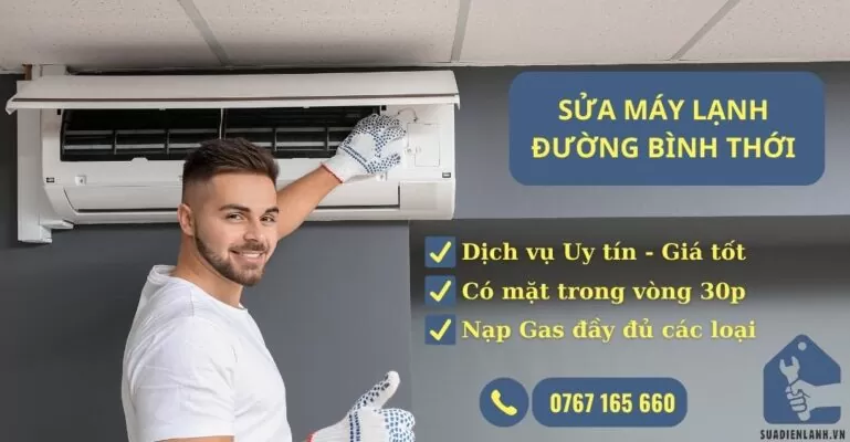 sửa máy lạnh đường Bình Thới suadienlanh.vn