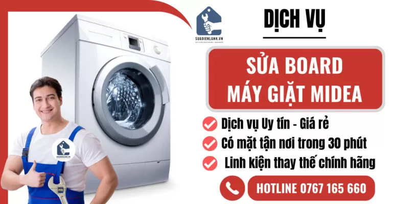 sửa board máy giặt midea suadienlanh.vn