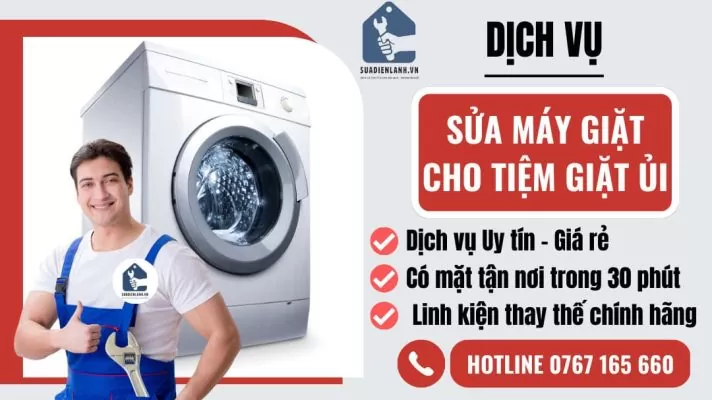 sửa máy giặt cho tiệm giặt ủi