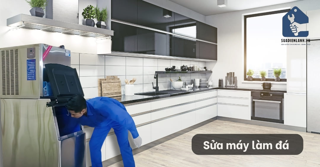 thợ sửa máy làm đá