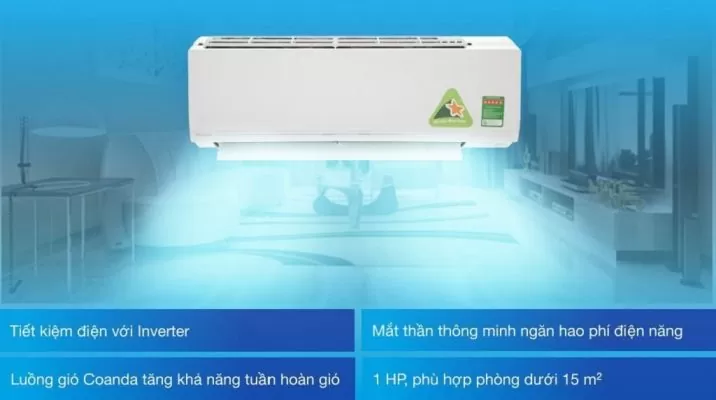 Điều hòa Daikin Inverter 1.0 HP ATKC25UAVMV tiết kiệm điện