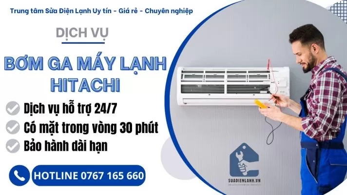 bơm ga máy lạnh Hitachi