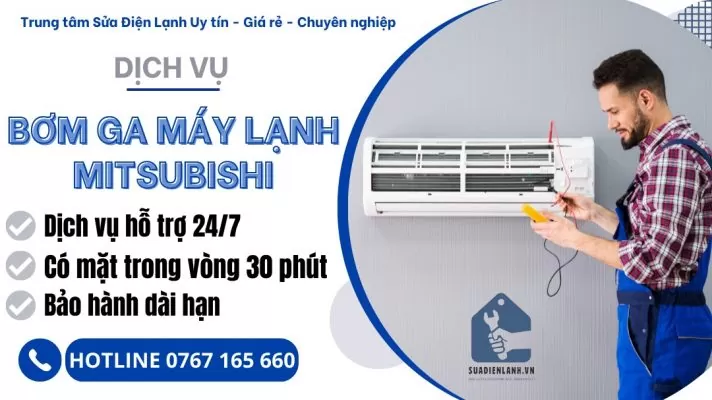 bơm ga máy lạnh Mitsubishi