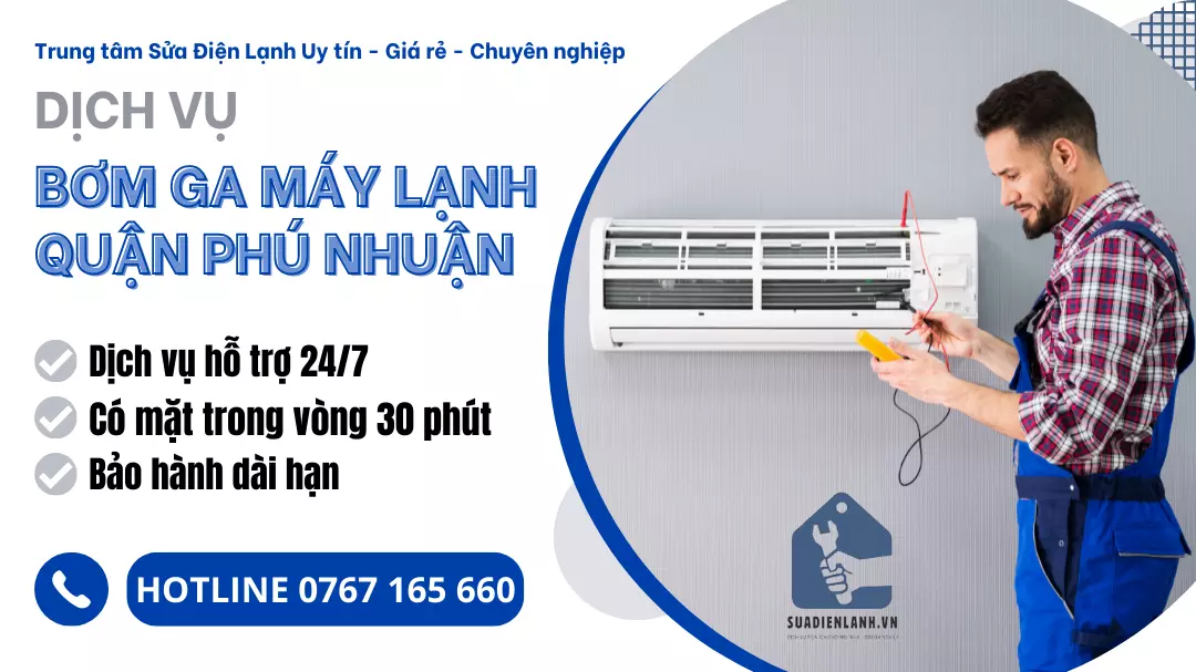 bơm ga máy lạnh quận Phú Nhuận
