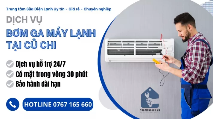 bơm ga máy lạnh tại Củ Chi