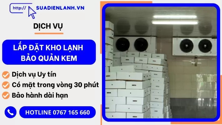 lắp đặt kho lạnh bảo quản kem