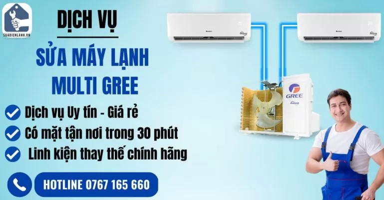 sửa máy lạnh multi gree suadienlanh.vn