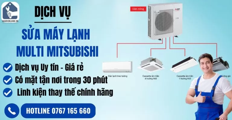 sửa máy lạnh multi mitsubishi suadienlanh.vn