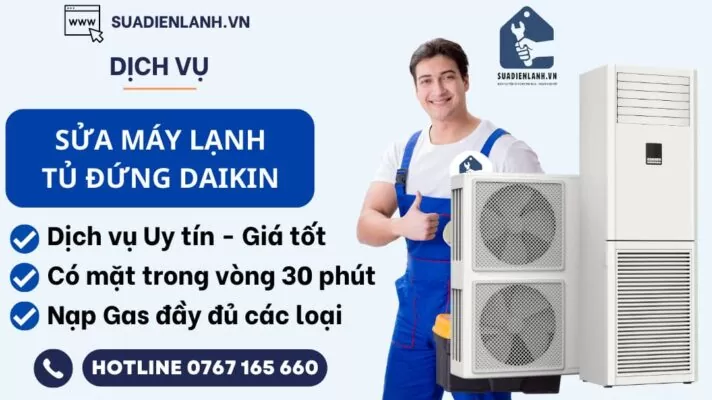 sửa máy lạnh tủ đứng daikin