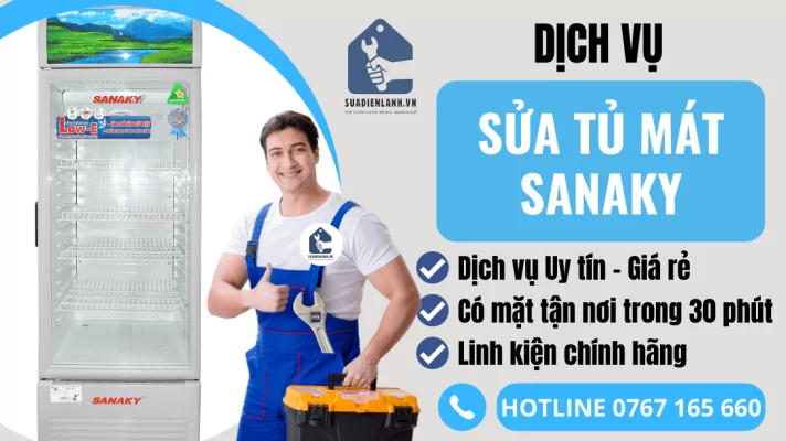sửa tủ mát sanaky