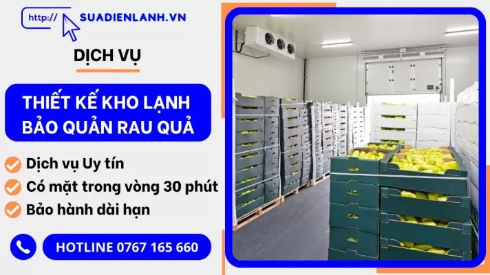 thiết kế kho lạnh bảo quản rau quả