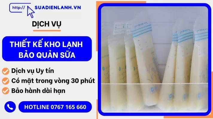 thiết kế kho lạnh bảo quản sữa - Suadienlanh.vn