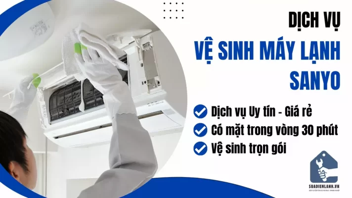 vệ sinh máy lạnh Sanyo