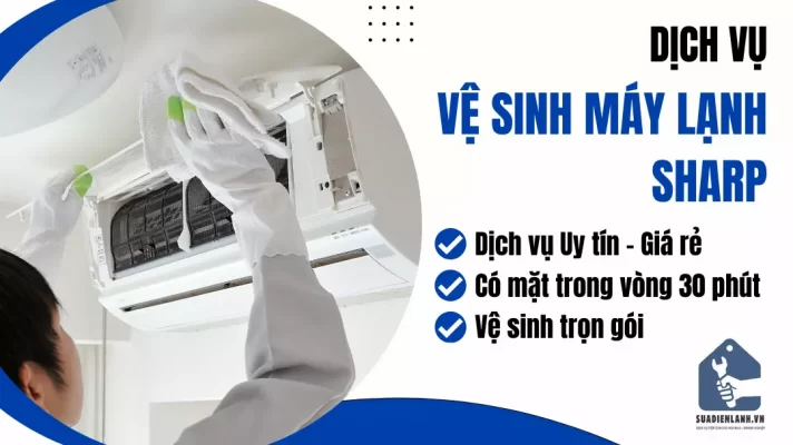 vệ sinh máy lạnh Sharp