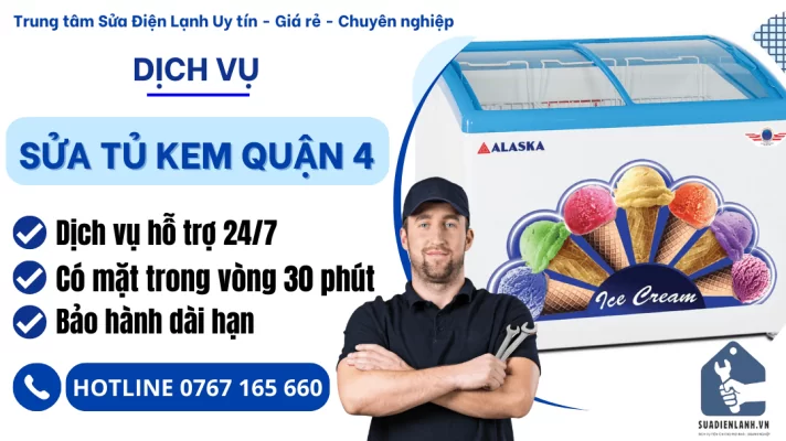 Sửa tủ kem Quận 4