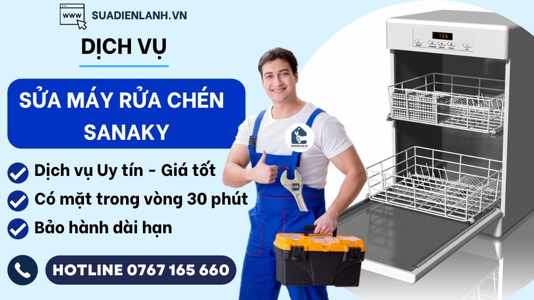 sửa máy rửa chén sanaky