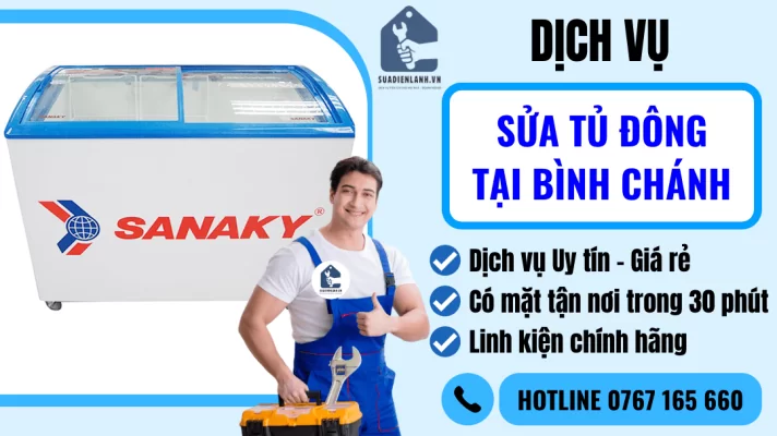 sửa tủ đông tại Bình Chánh