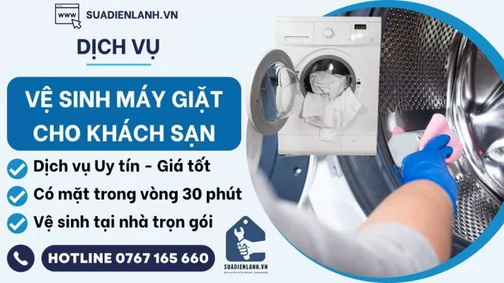 vệ sinh máy giặt cho khách sạn