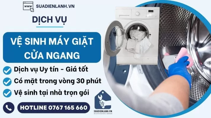 vê sinh máy giặt cửa ngang