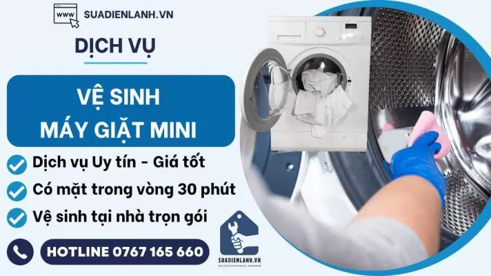 vê sinh máy giặt mini