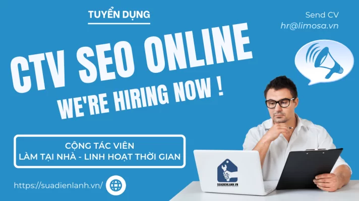 Công ty sửa điện lạnh suadienlanh.vn tuyển dụng CTV SEO Online tại nhà
