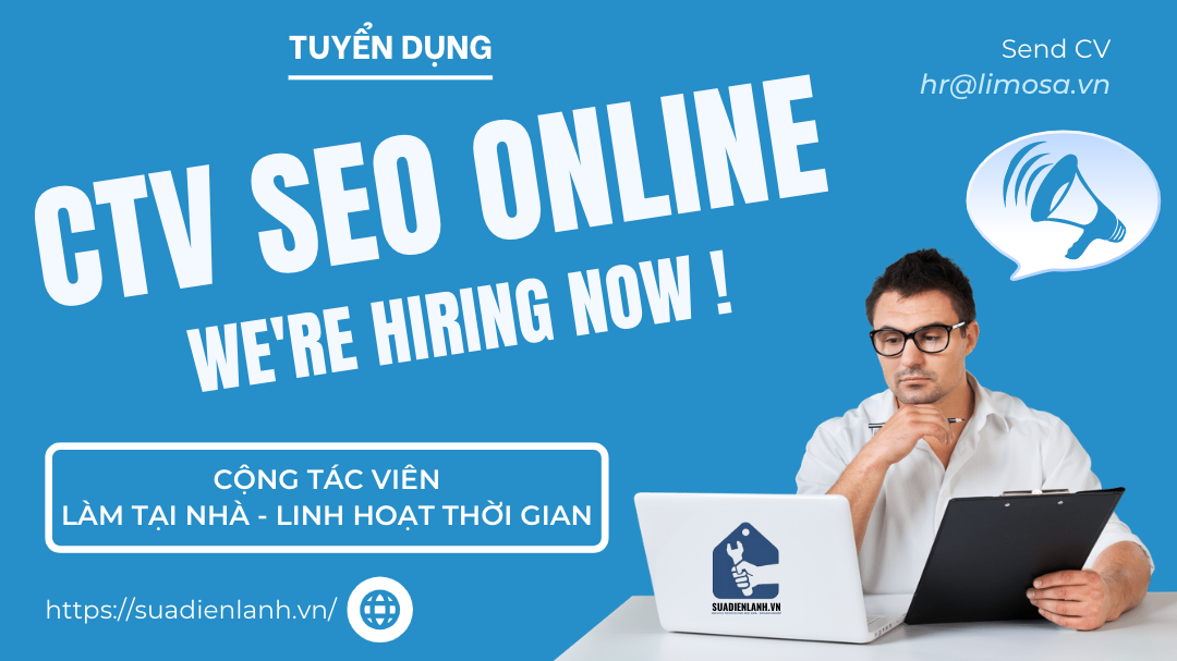 Công ty sửa điện lạnh suadienlanh.vn tuyển dụng CTV SEO Online tại nhà