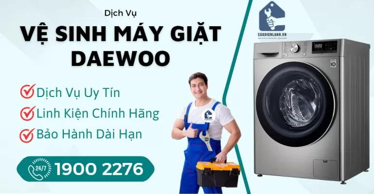 Vệ Sinh Máy Giặt Daewoo Suadienlanh