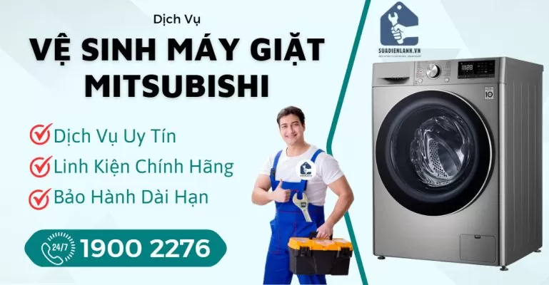 Vệ Sinh Máy Giặt Mitsubishi Suadienlanh