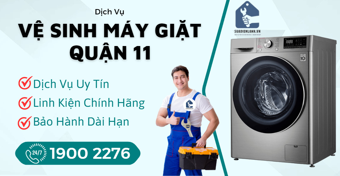 Vệ Sinh Máy Giặt Quận 11 Suadienlanh