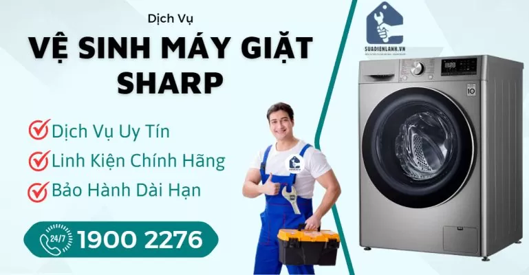 Vệ Sinh Máy Giặt Sharp Suadienlanh