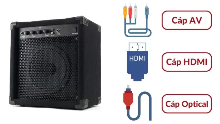 Cách kết nối tivi với amply hát karaoke qua dây cáp