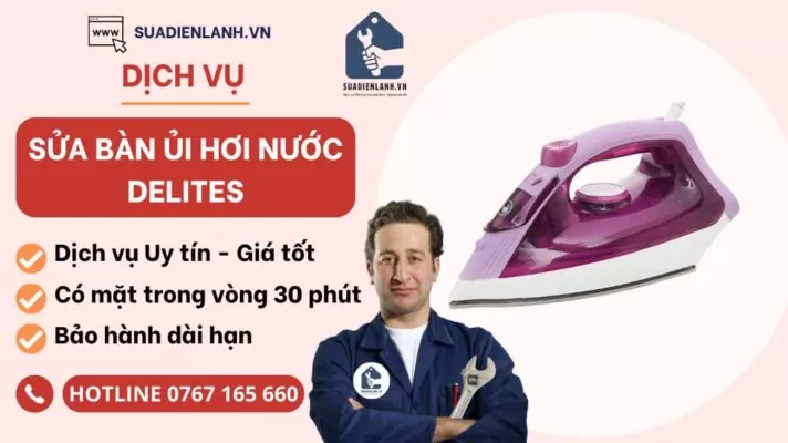 sửa bàn ủi hơi nước delites suadienlanh.vn