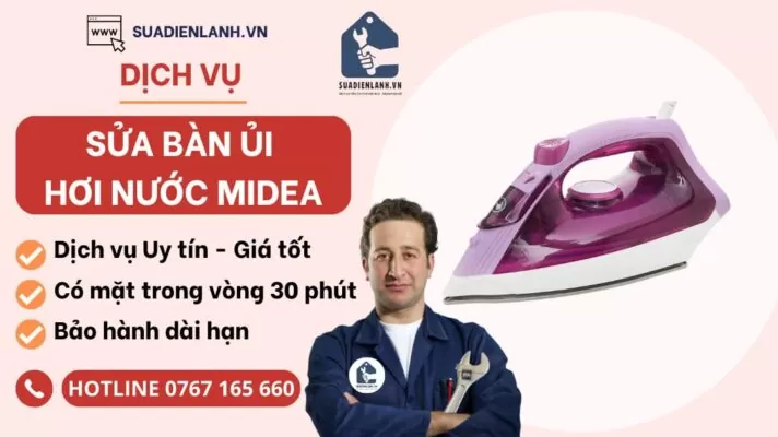 sửa bàn ủi hơi nước midea suadienlanh.vn