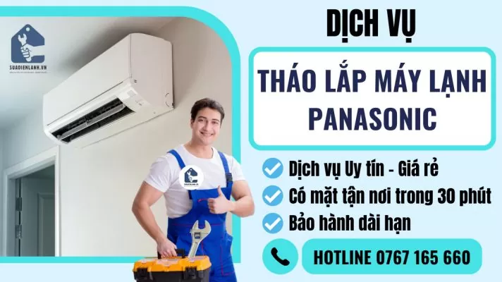 Tháo lắp máy lạnh Panasonic suadienlanh.vn