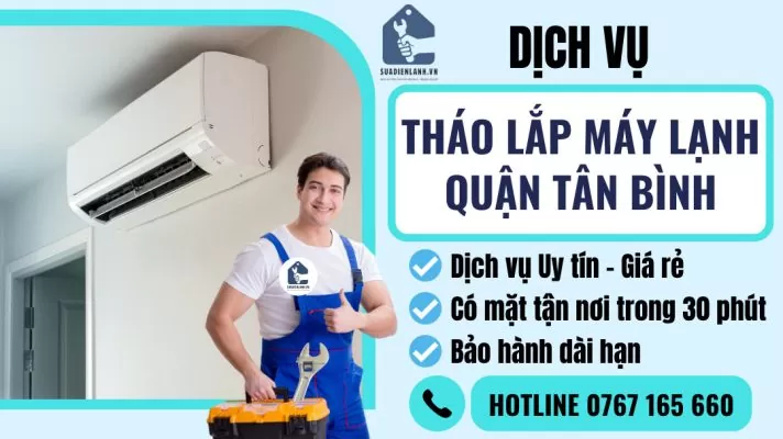 Tháo lắp máy lạnh quận Tân Bình suadienlanh.vn