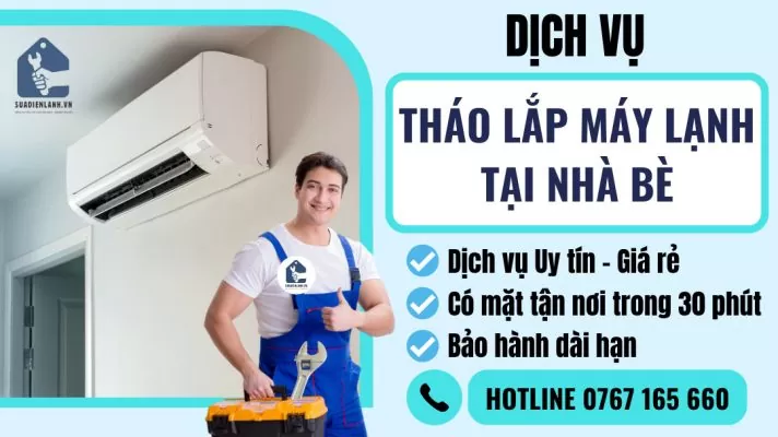Tháo lắp máy lạnh tại Nhà Bè suadienlanh.vn