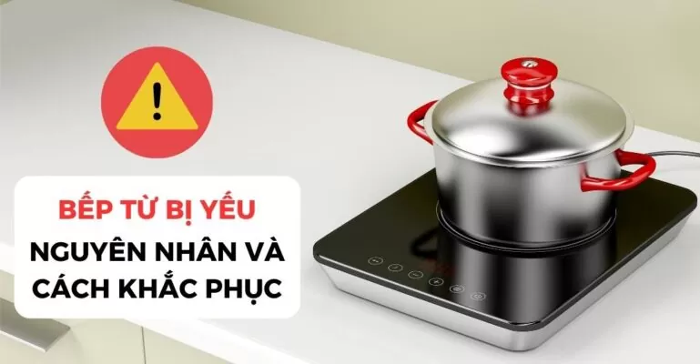 Bếp từ bị yếu