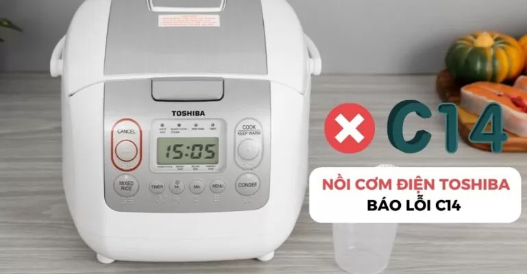 Lỗi c14 nồi cơm điện Toshiba