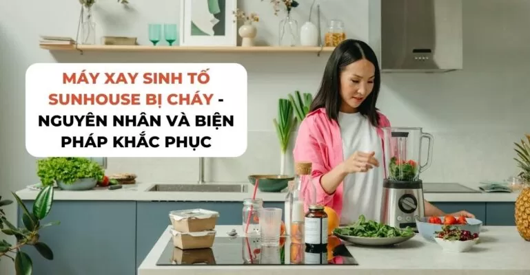 Máy xay sinh tố Sunhouse bị cháy
