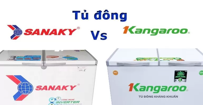 so sánh tủ đông sanaky và kangaroo