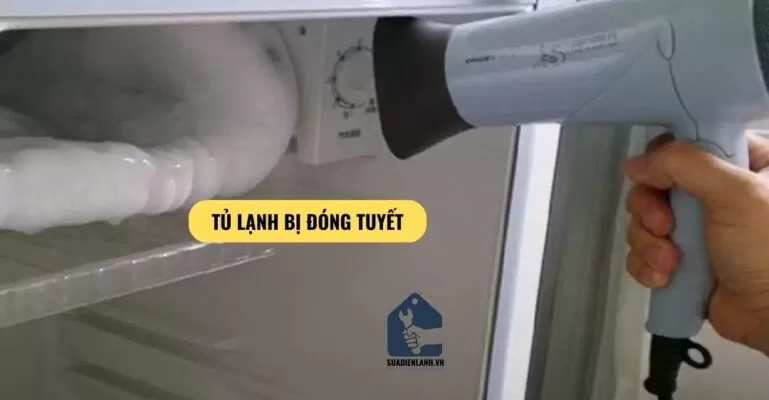 tủ lạnh bị đóng tuyết