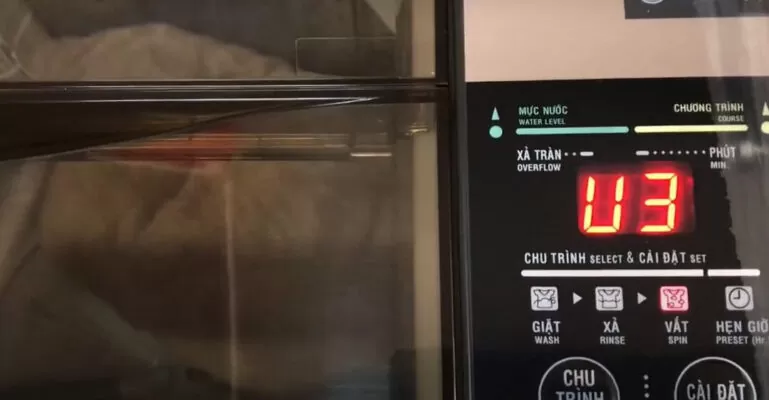 Máy giặt Aqua bị lỗi u3 là gì?