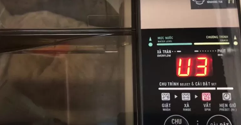 Máy giặt panasonic bị lỗi U3 là gì?