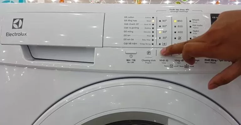 các ký hiệu trên máy giặt electrolux