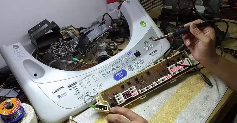 cách khắc phục máy giặt bị cháy