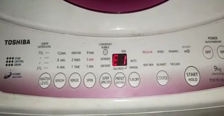 Máy giặt bị lỗi E1 là gì ?